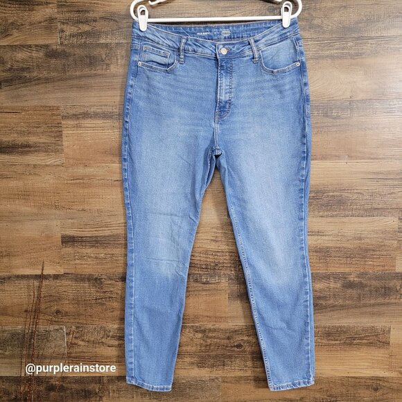 Old Navy Jeans 14 Rockstar Hi Rise Super Skinny Tummy Control Medium Light Wash - Picture 1 of 11